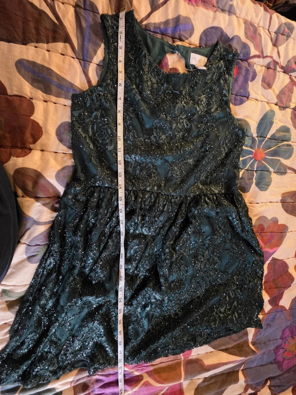 The Children's Place Green Lace Dress NWOT Size 16 PARTY